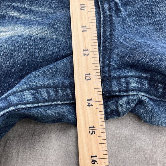 Kaalu Euro for the People Jeans Mens 50/32 Blue Crease Stonewash Straight Leg Hi - Picture 9 of 15